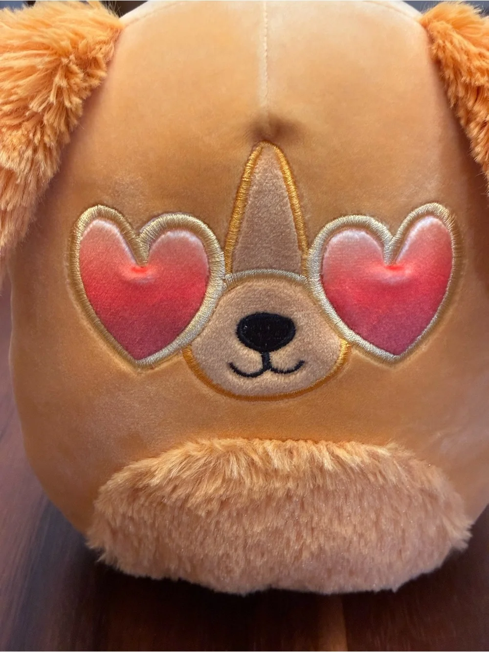 Squishmallows Orange Heart-Eyes Dog Plush Toy